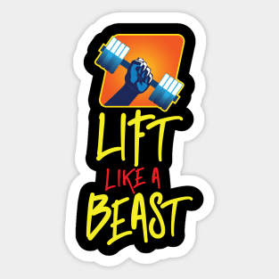 'Lift Like A Beast' Lover Fitness Sticker